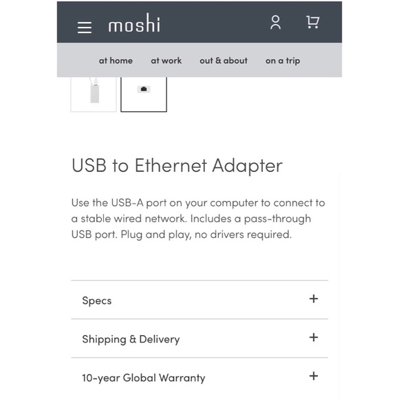 Moshi USB to Ethernet Adapter - Picture 9 of 10